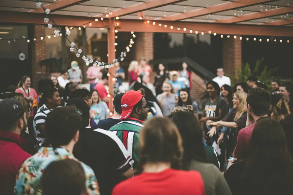 People gathered together at a community event